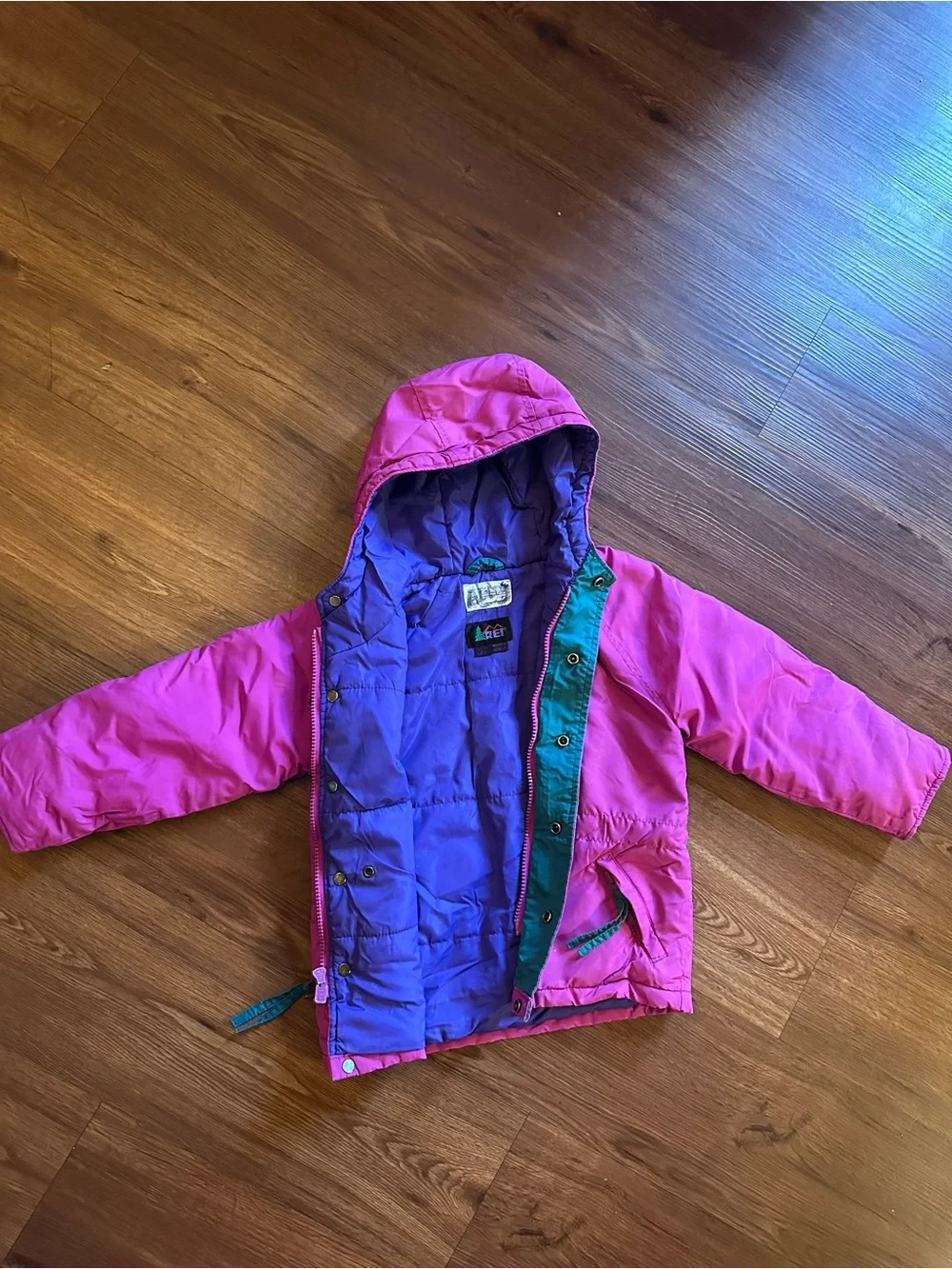 Vintage REI Pink purple and Teal Kids Jacket